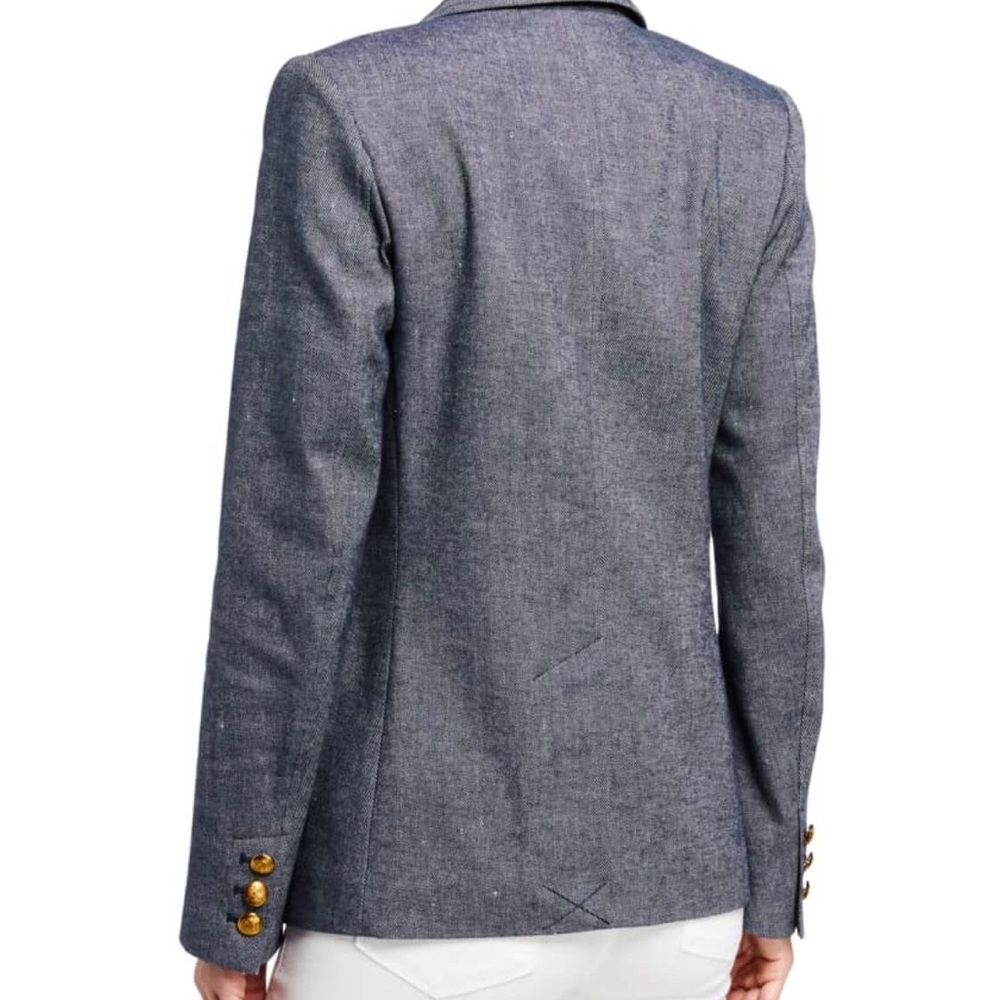 A.L.C. Cotton/Linen Blazer/Jacket Grey Single Button Size 6 - Picture 4 of 16